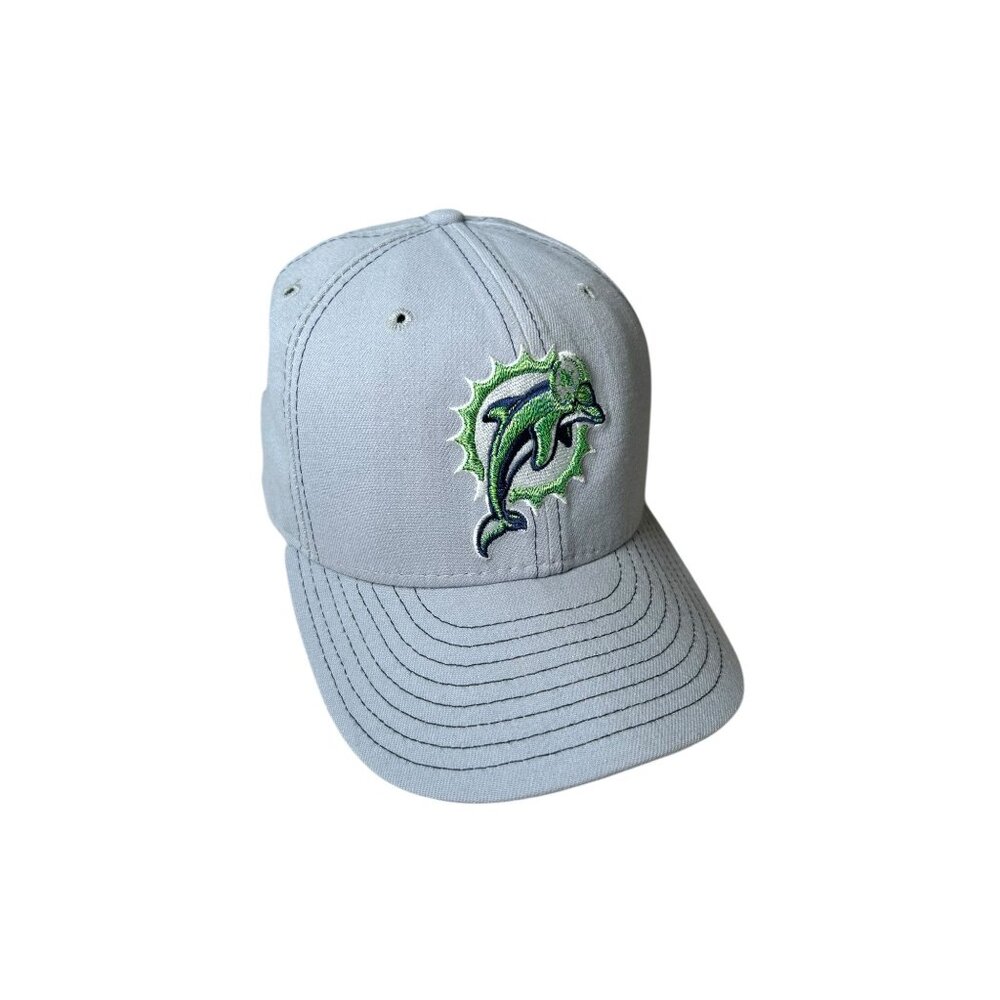 Miami Dolphins 59Fifty NFL Cap Hat New Era Original Fitted Adult 7.5 Gray Green